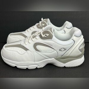 Apex X821 Men's Lace Walker - White/Gray X-WIDE Size 15 NEW